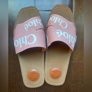 Chloe woody sandal in pink